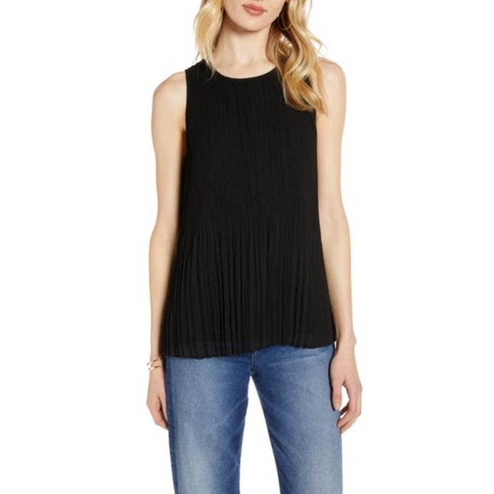 Halogen Sleeveless Pleated Zebra Top Blous… - Picture 5 of 5